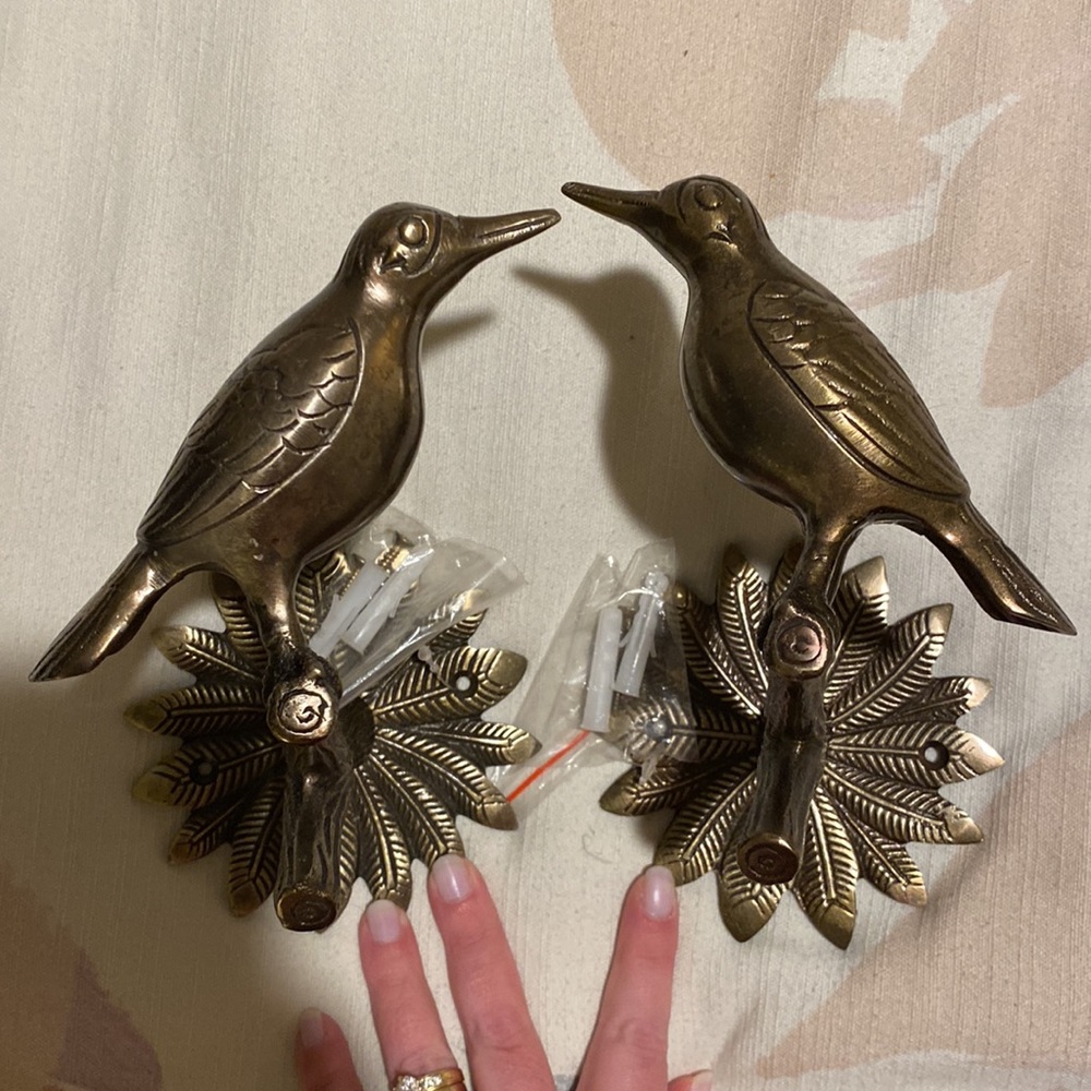NWT set of Anthropologie Gilded Aviary Tiebacks - both left + right facing